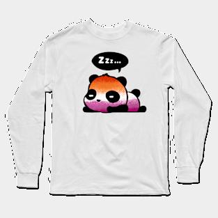 lesbian pride panda Long Sleeve T-Shirt